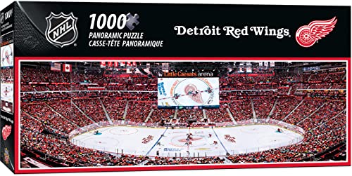MasterPieces 1000 Piece Sports Jigsaw Puzzle - NHL Detroit Red Wings Center View Panoramic - 13"x39" - Image 1
