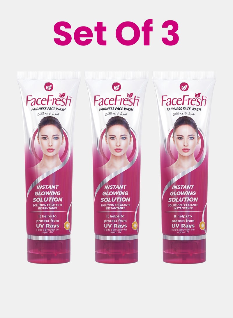 Face Fresh Set of 3 Fairness Face Wash - Acne & Oil Free Skin, Brightens & Clears Skin Pores, Face Wash for All Skin Types 60ml  - Image 1