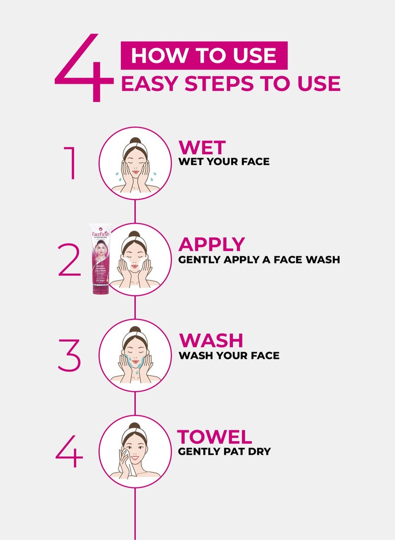 Face Fresh Set of 3 Fairness Face Wash - Acne & Oil Free Skin, Brightens & Clears Skin Pores, Face Wash for All Skin Types 60ml  - Image 3