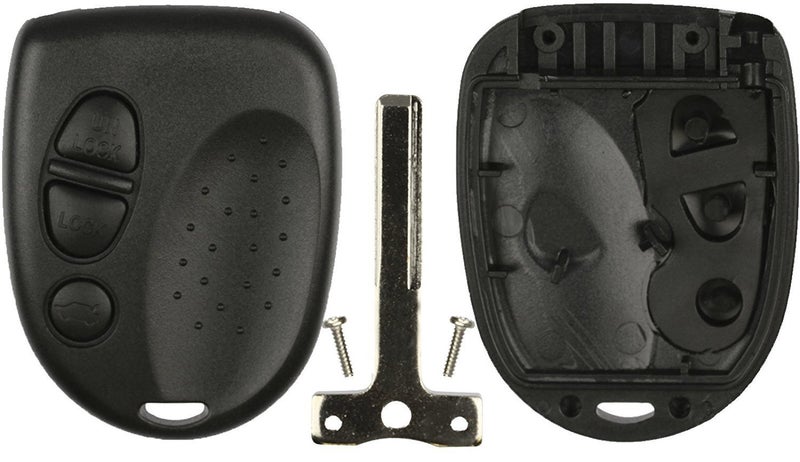 KeylessOption Keyless Entry Remote Car Key Fob Uncut Key Blade Shell Case Cover for Pontiac GTO - Image 1