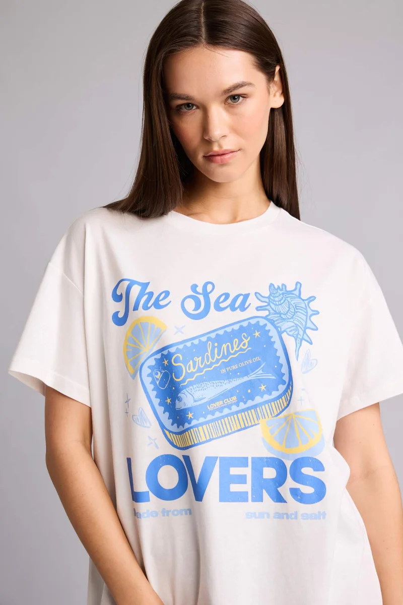 Oversize Crew Neck Printed T-Shirt