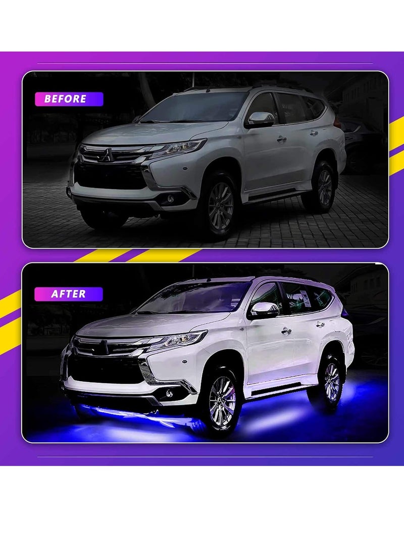 Generic - Exterior Car Underglow LED Strip Lights, Dream Color Chasing Neon Accent Lights Kit, 64 Colors Underbody System Lights - Wireless APP Control, DC 12-24V - Image 1