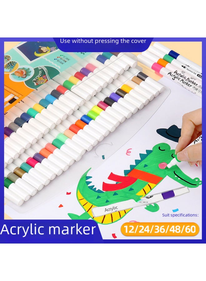 YIHUI Acrylic Marker Pen Color Waterproof Quick-drying Children's Hand-painted Diy Art Graffiti Set Large Capacity Opaque - Image 2