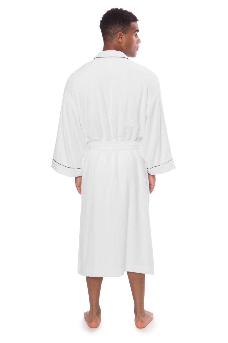 TexereSilk Men's Terry Cloth Bathrobe Robe Gift Ideas Presents for Men Dad Boyfriend Men’s 0051-LXL,Natural White - Image 2