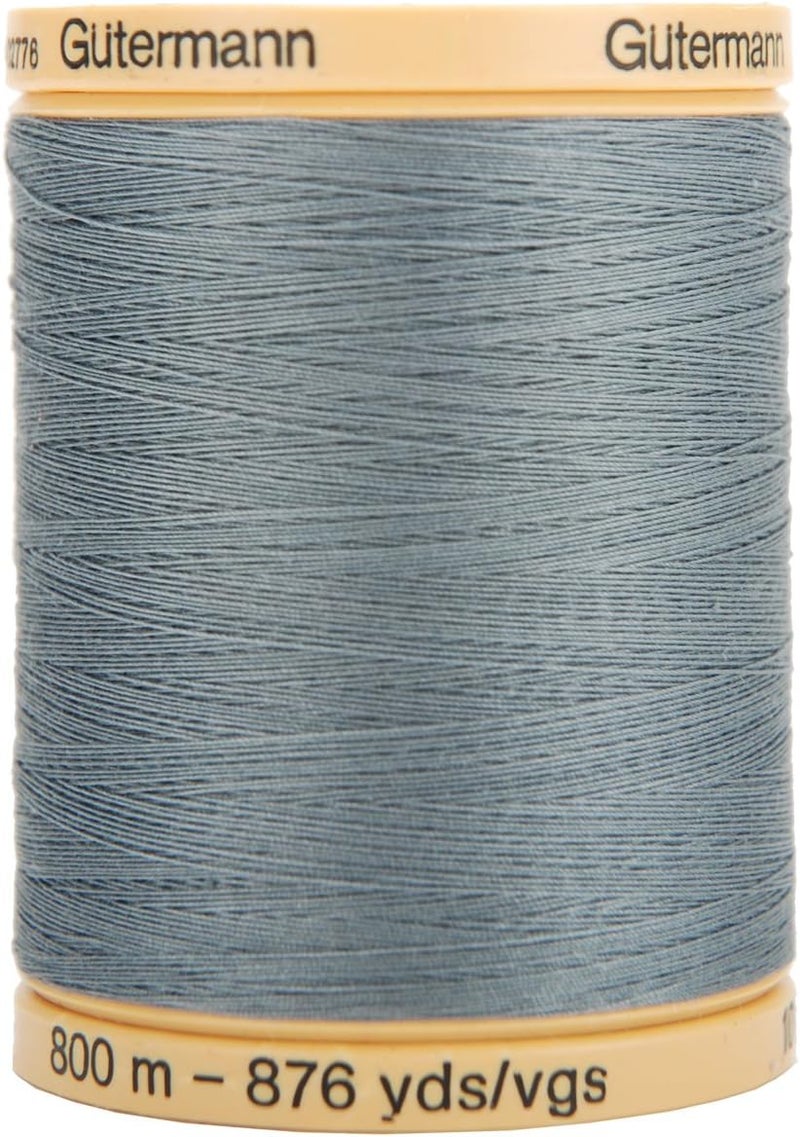 Gutermann Natural Cotton Thread Solids 876yd, Stormy Grey