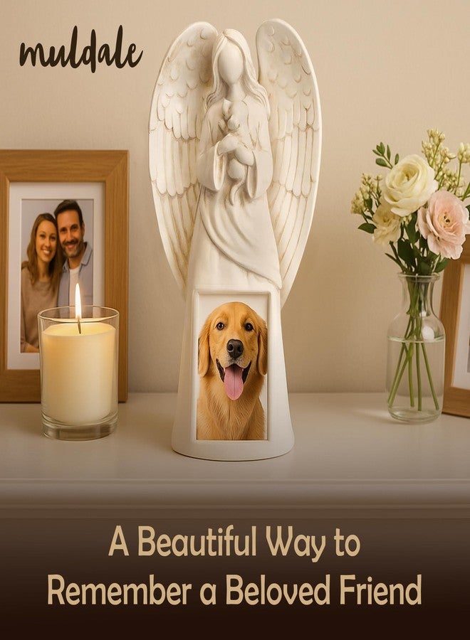 Muldale Dog Memorial Statue - Angel Statue Remembrance Gift for Beloved Pet - Loss of Pet Sympathy Condolence Gifts for Dog Passing Away - 11” - Image 2