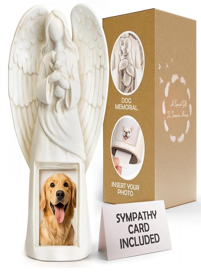 Muldale Dog Memorial Statue - Angel Statue Remembrance Gift for Beloved Pet - Loss of Pet Sympathy Condolence Gifts for Dog Passing Away - 11” - Image 1