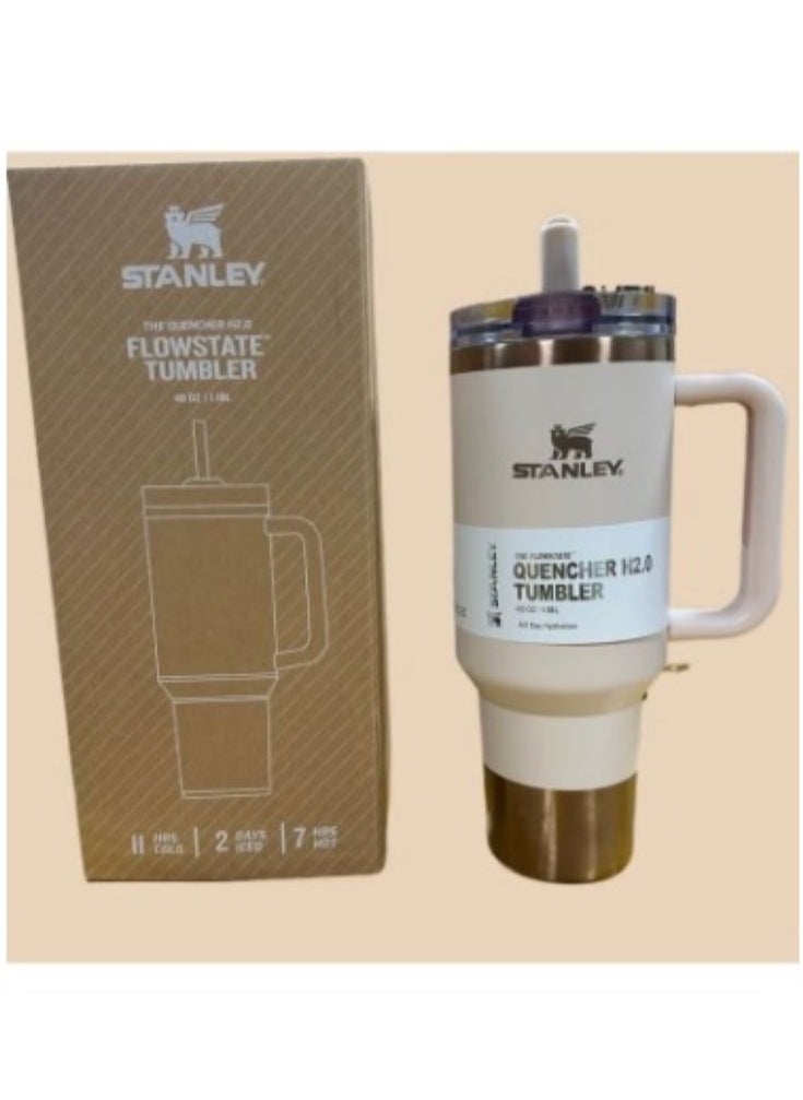 Stanley - THE STANLEY QUENCHER PROTOUR FLIP STRAW TUMBLER 40 OZ Gilded Sugar - Image 1