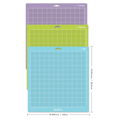 ReArt Cutting Mat Variety 12x12 – 3 Pack Strong, Standard, Light-grip Adhesive Cut Mat Replacement - Image 2