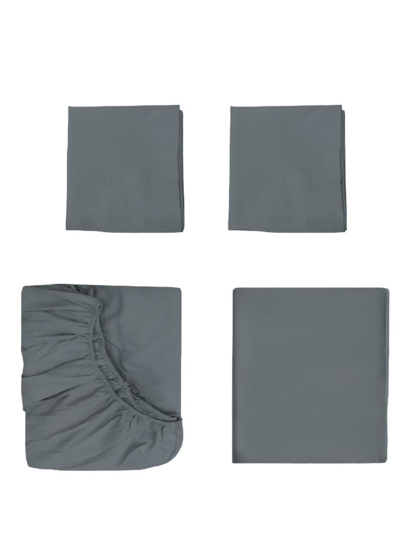 EliteComfort By Clothes Catch - Queen Size 4 Piece Sheet Set - Comfy Breathable Cooling Sheets - Hotel Luxury - Deep Pockets, Easy-Fit, Extra Soft & Wrinkle Free - Oeko-Tex Bed Sheet Set (Steel Grey, Queen (U.S. Standard)) - Image 1