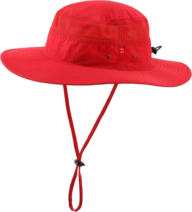 Connectyle Wide Brim Sun Hat for Men Breathable Cowboy Boonie Hat UPF 50+ Sun Protection Bucket Hat for Fishing Hiking - Image 1