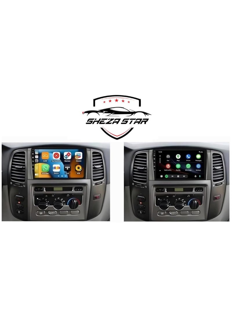 SHEZA STAR - Android Car Stereo for Toyota Land Cruiser LC100 GXR 2003-2006 6GB RAM 128GB ROM Support SIM Card, Carplay, M-Link Wi-Fi BT, Radio GPS, 9 Inch IPS.QLED Touch Screen with AHD Camera Included - Image 1
