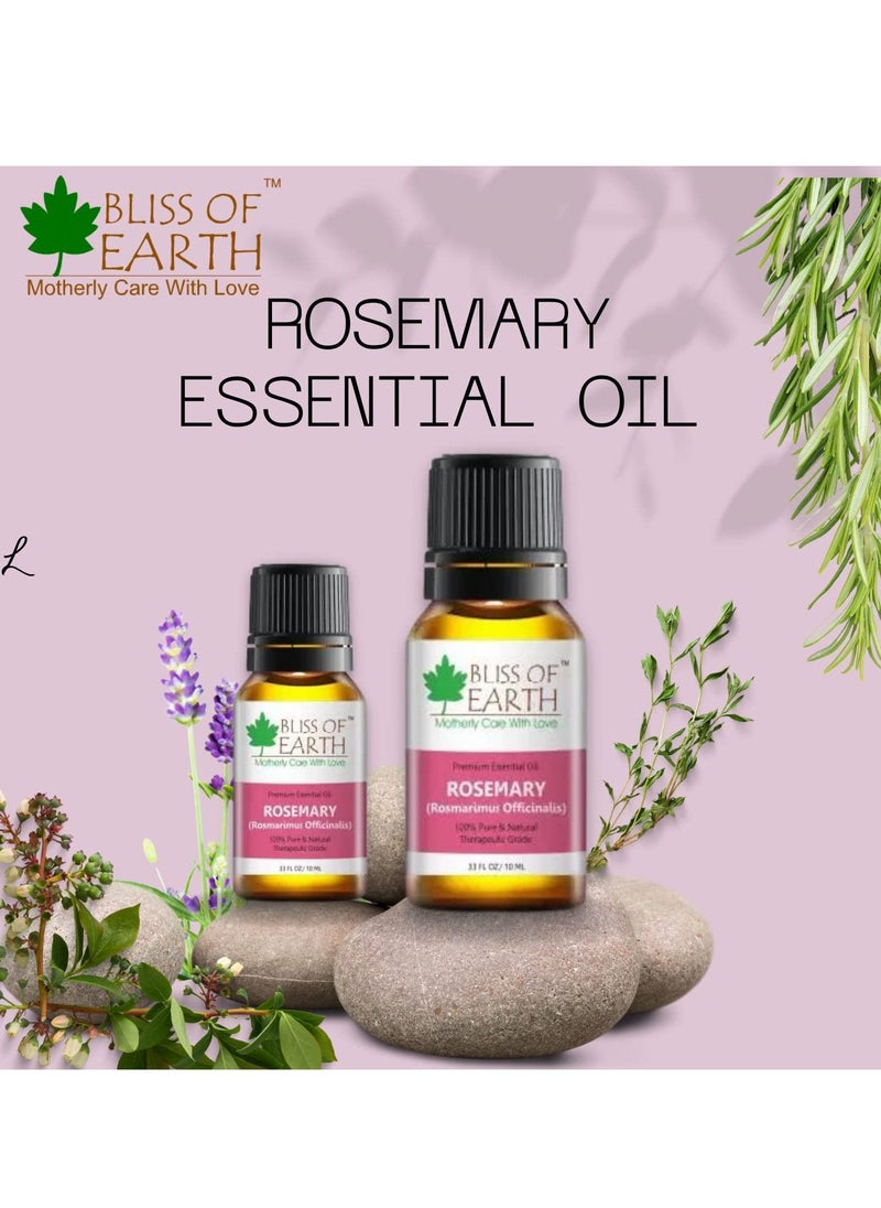 BLISS OF EARTH ROSEMARY Essential Oil 100% Pure & Natural therapeutic Grade ideal for Aromatherapy 10ml  - Image 4