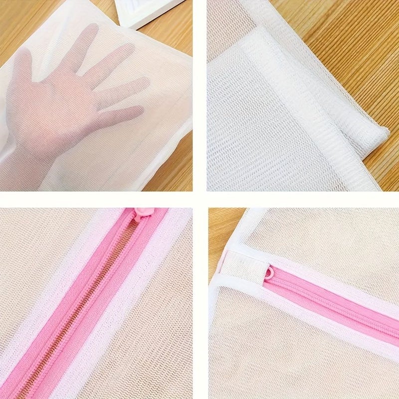 4pcs Zippered Laundry Mesh Bags Durable Wash Guard For Delicates Underwear And Clothing - Image 2