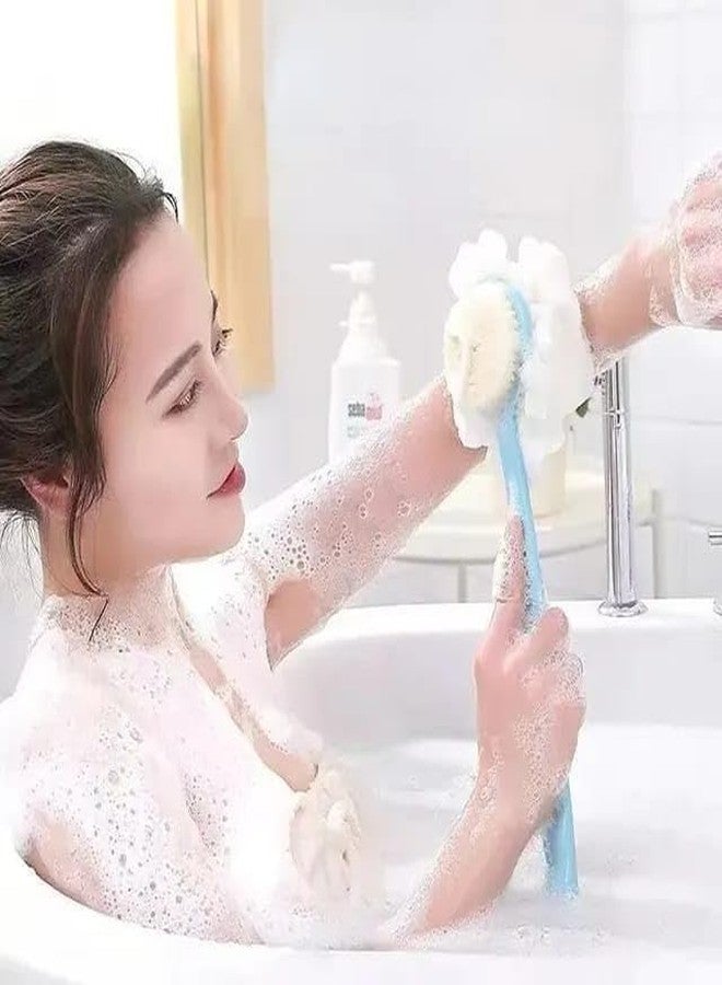 KROYWEN 2 in1 Bath Body Brush with Soft Comfortable Bristles Long Handle Gentle Exfoliation Improve Skin's Health and Beauty Wet or Dry Brushing Back Scrubber for Shower - Image 4