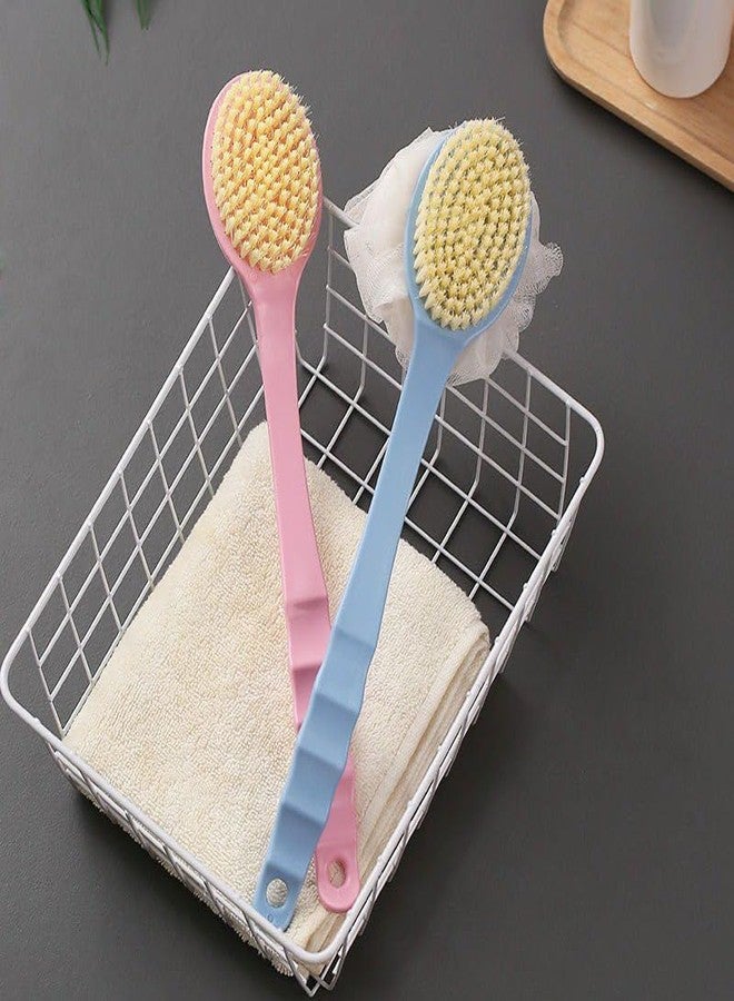 KROYWEN 2 in1 Bath Body Brush with Soft Comfortable Bristles Long Handle Gentle Exfoliation Improve Skin's Health and Beauty Wet or Dry Brushing Back Scrubber for Shower - Image 2