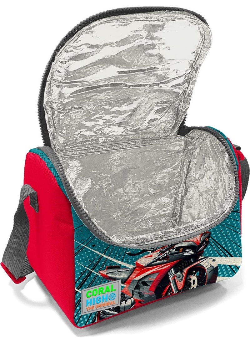 CORAL HIGH Kids Gray Nefti Anime Motorcycle Thermo Lunch Box 11764  - Image 5