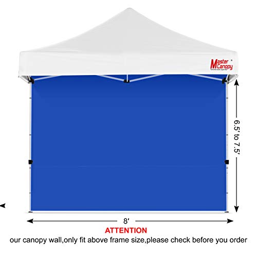 MASTERCANOPY 8x8ft Canopy SunWall Instant Canopy SideWall for Pop Up Canopy Tent Gazebos, UV Protection Sidewall Only, Spliceable (1 Pack, Blue) - Image 4