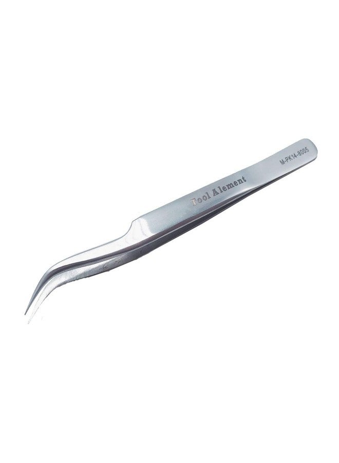 Tool Alement Canadian Stainless Steel 13cm Semi Curve Eyelash Tweezers M-PK14-8005 - Image 1