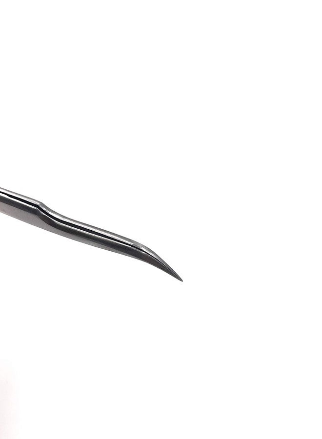 Tool Alement Canadian Stainless Steel 13cm Semi Curve Eyelash Tweezers M-PK14-8005 - Image 3