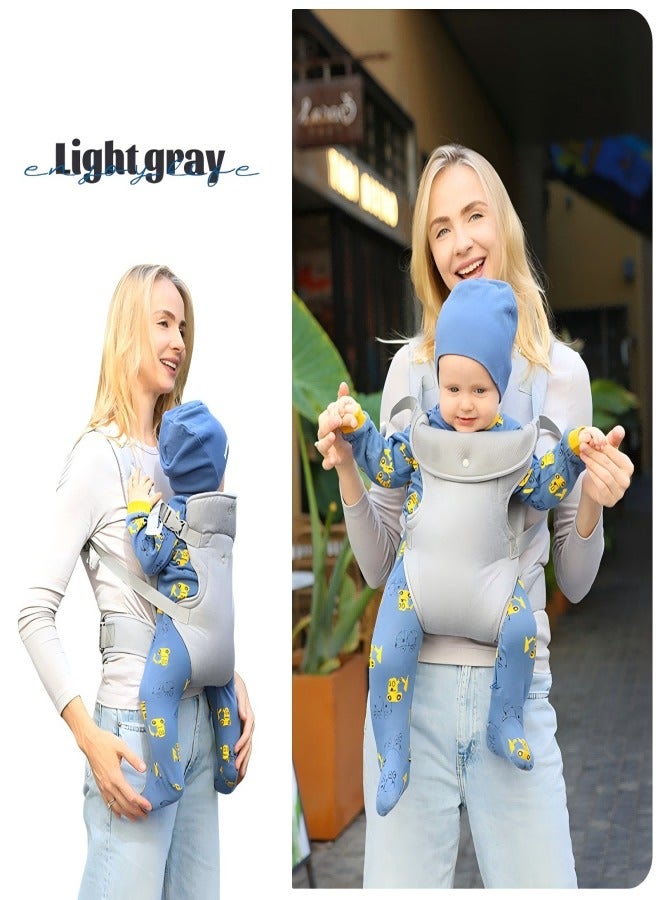 Excellent Baby Travel Carrier, 4 In 1 Baby Seat Carrier, Reversible Direction (Light Gray) - Image 1