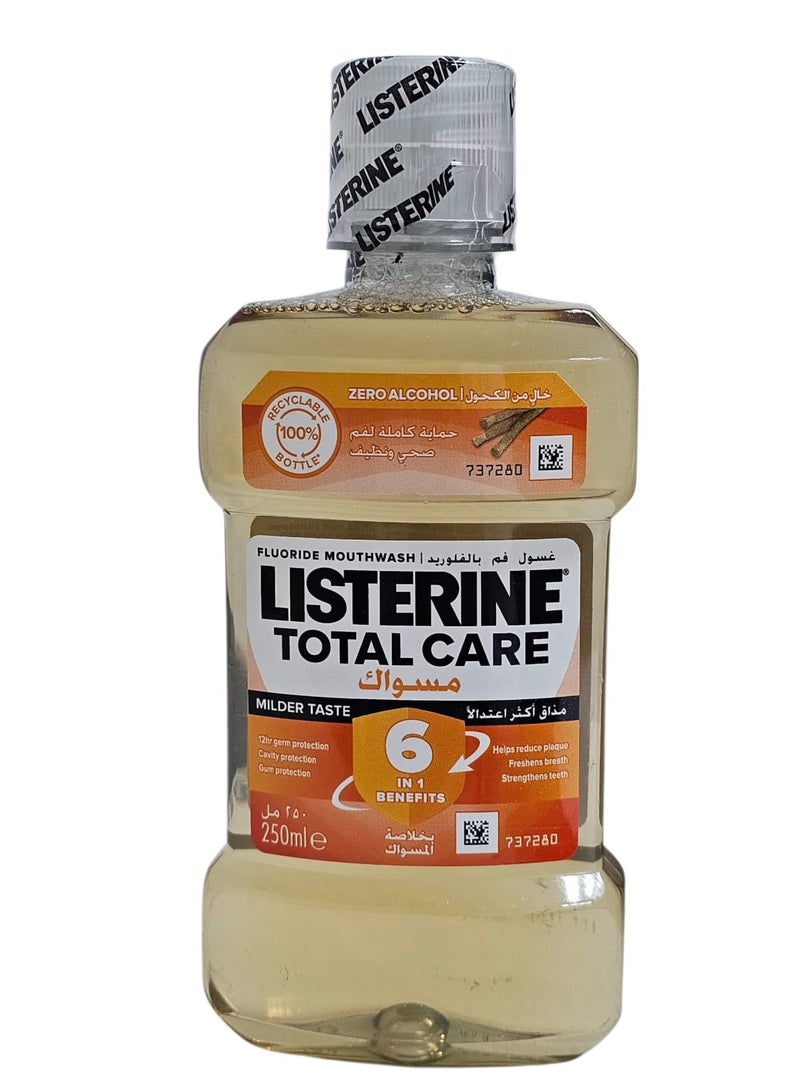 غسول فم عناية كاملة لفم صحي ونظيف  6×1 بخلاصة المسواك مذاق أكثر اعتدالا 250مل