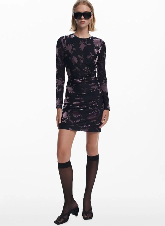 DESIGUAL Ruched Mini Dress