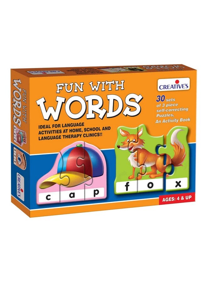 Creative's Fun With Words | 3 Letter Words| Develops Reading & Spelling Skills | Learning Games | Pre-School Games | Home Learning Game | Educational Games | Creative'S Pre-School Series |Ages 4 & Up - Image 1