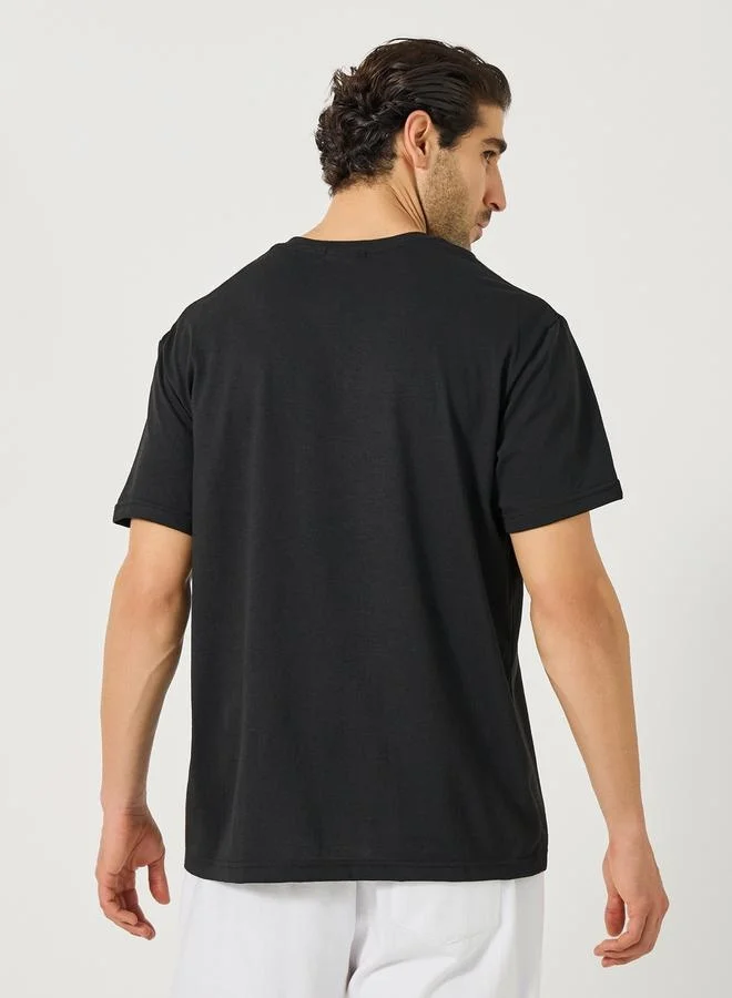 Styli Graphic Print Round Neck Oversized T-Shirt
