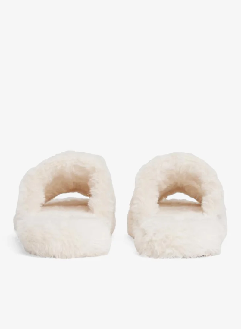 TOMMY HILFIGER  Fur Slipper for Women | Best Price UAE
