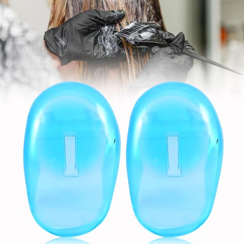 Zetiling 2pcs Ear Covers for Hair Dye, Ear Covers for Shower, Plastic Ear Covers, Reusable Ear Covers for Washing Hair Ear Cover Protector Hair Dye Protector for Home Hairdressing Salon Use - Image 1