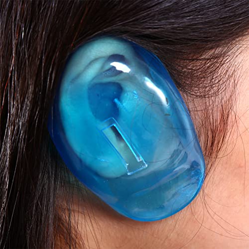 Zetiling 2pcs Ear Covers for Hair Dye, Ear Covers for Shower, Plastic Ear Covers, Reusable Ear Covers for Washing Hair Ear Cover Protector Hair Dye Protector for Home Hairdressing Salon Use - Image 2