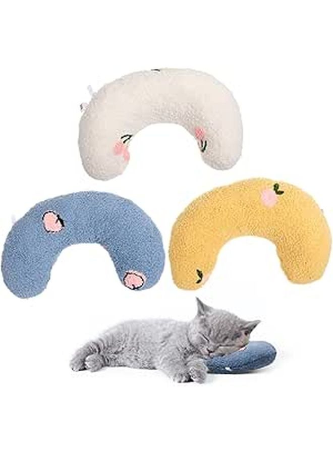 3Pcs Washable Pet Pillow Set For Cat And Dog Neck Support Lightweight Cushion - Image 1