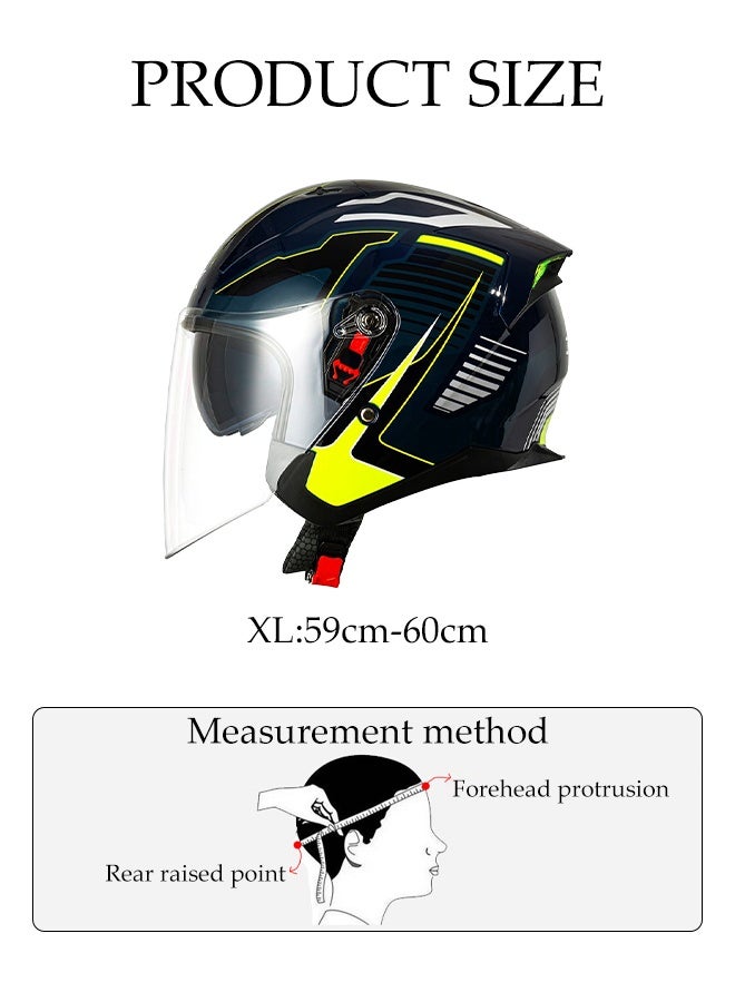 DUNISO Full Face Motorcycle Helmet, Lightweight Crash Resistant Motorcycle Helmet, All Season Cool Racing Helmet，Equipped with Dual Lenses,Removable Breathable Lining, Suitable for Both Men and Women (XL)  - Image 2