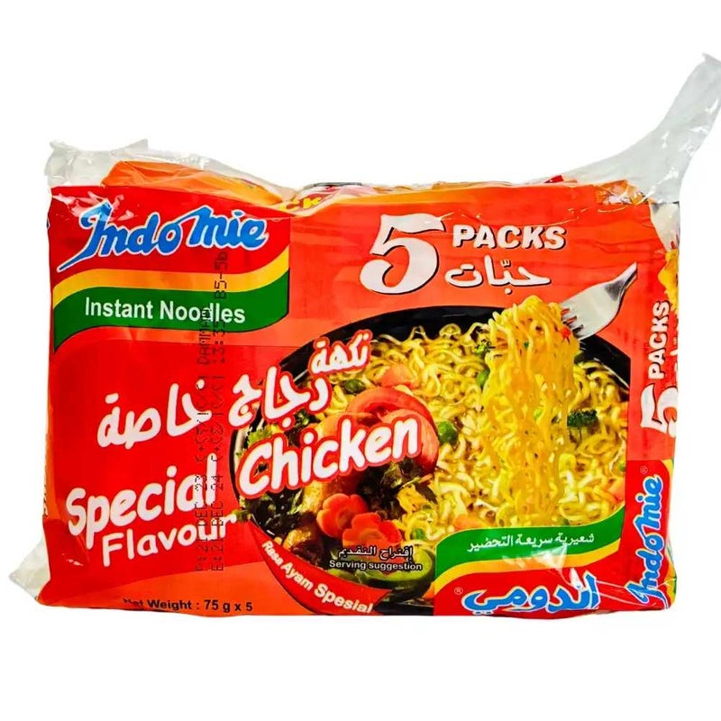 Indomie Halal Certified Special Chicken Flavor Instant Noodles- 5X75gms - Image 1