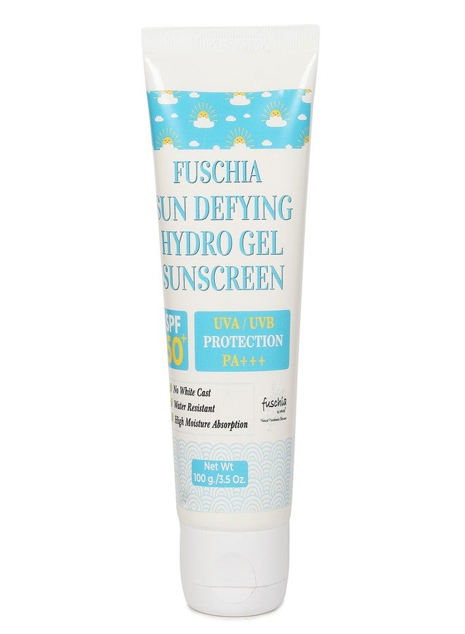 Fuschia Sun Defying Hydro Gel Sunscreen with SPF 50+ and UVA/UVB Protection, PA+++ (100g) - Image 4