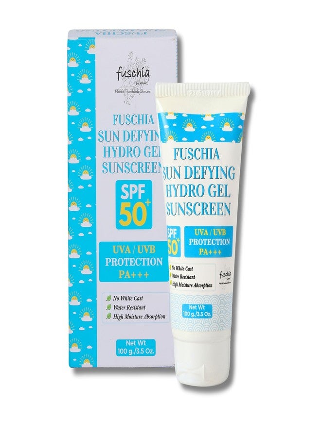 Fuschia Sun Defying Hydro Gel Sunscreen with SPF 50+ and UVA/UVB Protection, PA+++ (100g) - Image 1