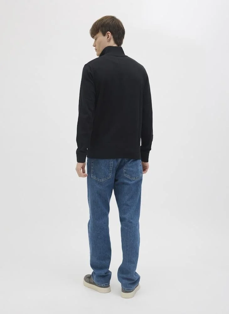 JJ Rebel Knit Neck Half Zip Sweater