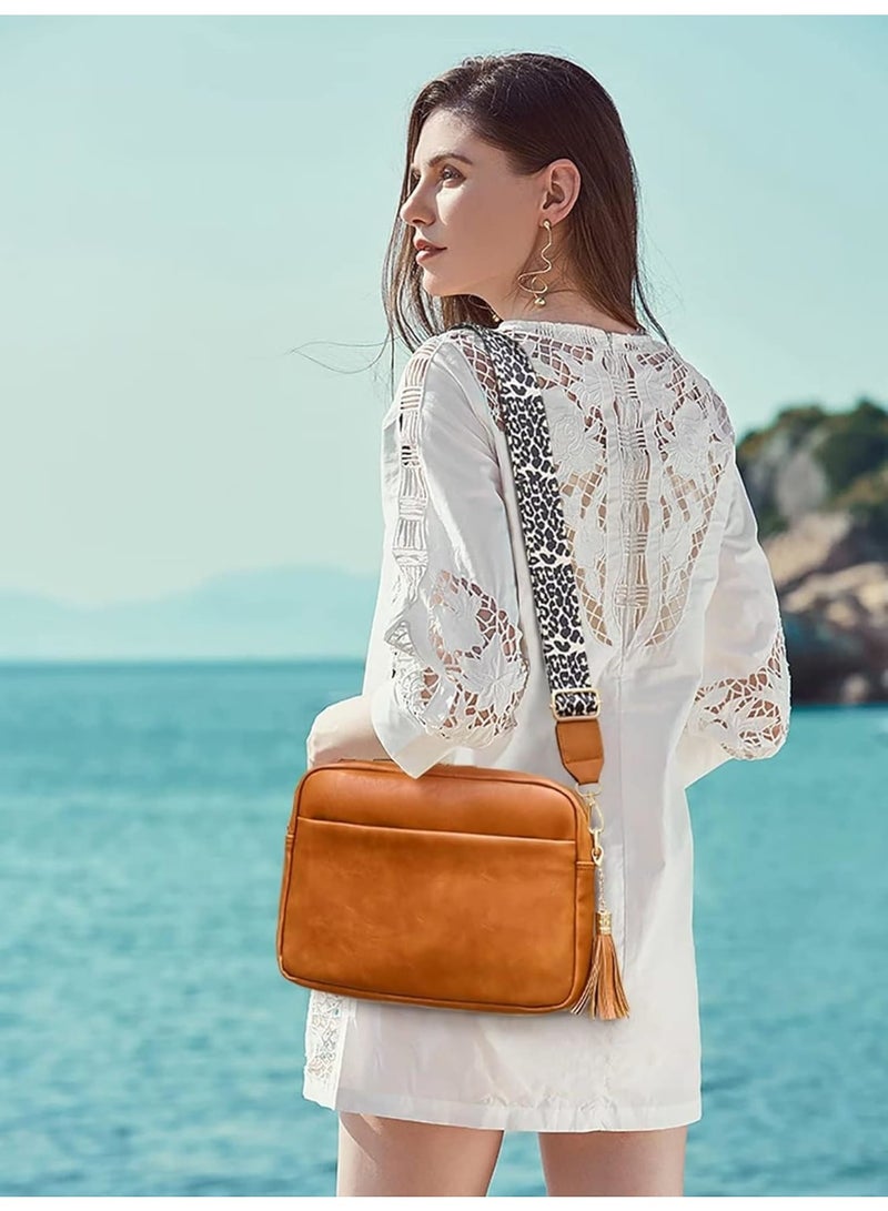 SOLARAE Crossbody Bags, Thick Strap Cross-body Bags, handbag for women Vegan Leather, Leather Crossbody Bag Suitable for going out shopping, ladies and girls - Image 5