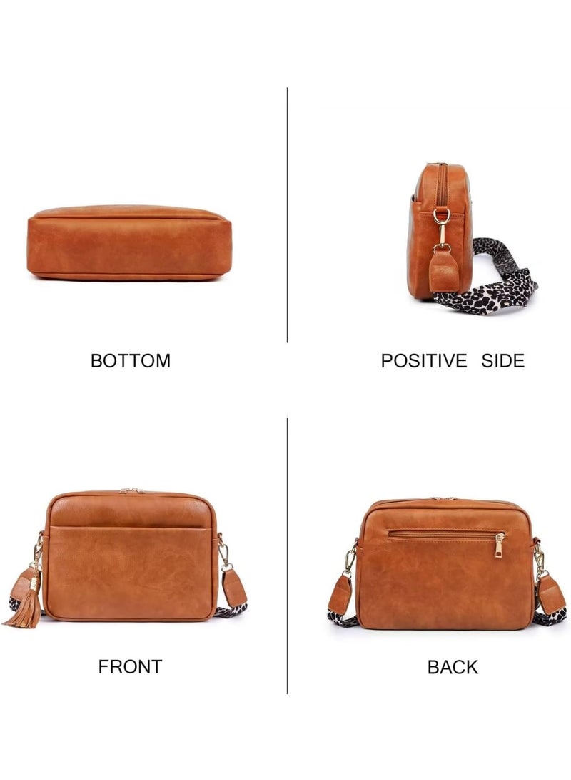 SOLARAE Crossbody Bags, Thick Strap Cross-body Bags, handbag for women Vegan Leather, Leather Crossbody Bag Suitable for going out shopping, ladies and girls - Image 2