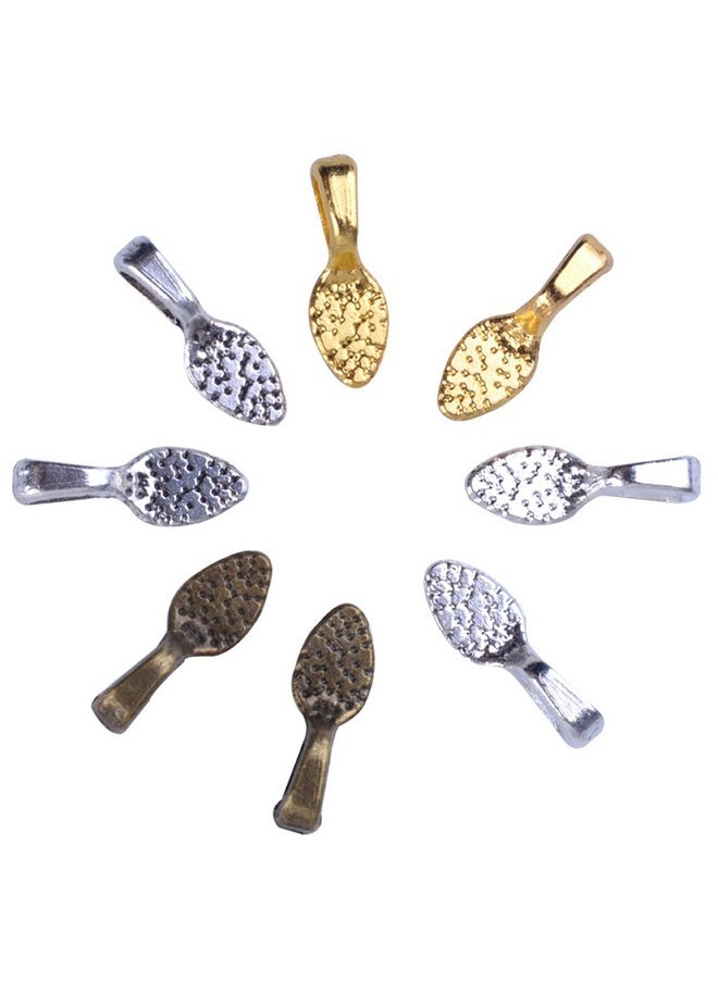 BronaGrand BronaGrand 200PCS Spoon Glue on Bails for Earrings Pendants Charms Jewelry Making Crafting Mixed 4 Colors  - Image 3