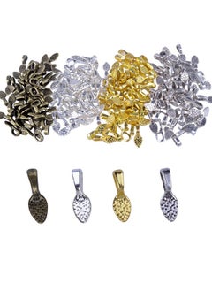 BronaGrand BronaGrand 200PCS Spoon Glue on Bails for Earrings Pendants Charms Jewelry Making Crafting Mixed 4 Colors  - Image 1