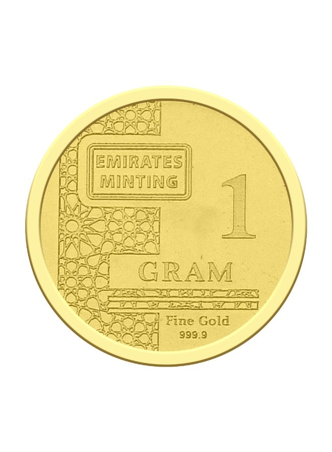 الإمارات مينتنج الإمارات مينتينج تصميم زهرة - عملة ذهب 1 جرام، نقاء 999.9  - Image 1