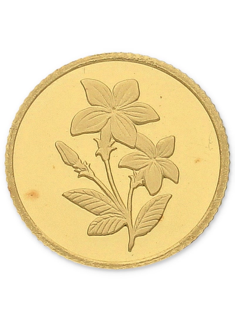 الإمارات مينتنج الإمارات مينتينج تصميم زهرة - عملة ذهب 1 جرام، نقاء 999.9  - Image 1