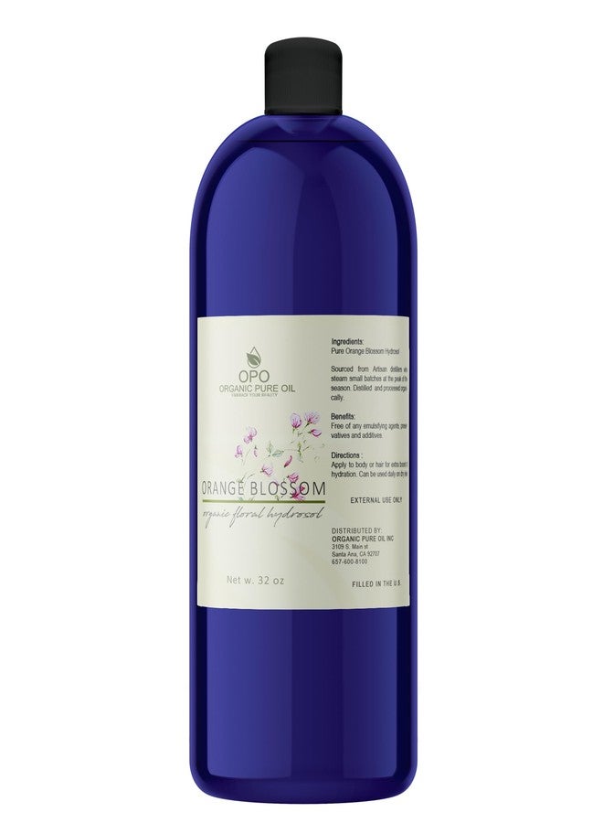 OPO ماء زهر البرتقال - نقي، مقطر بالبخار، هيدروسول زهر النارولي - 32 أونصة تونر للوجه لتنظيف، منشط، منظف مرطب للجسم، تعبئة طبيعية للجسم، لجميع أنواع البشرة - Image 2