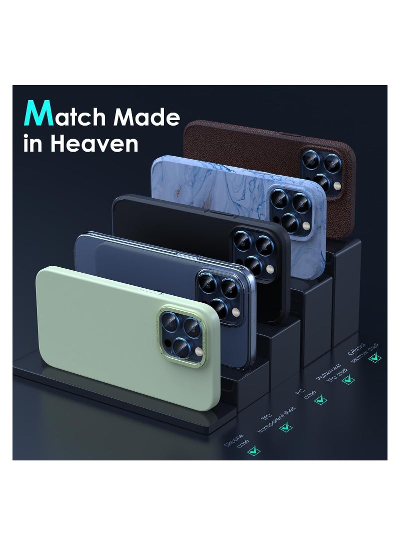 Compatible with iPhone 15 Pro Max with Integrated Camera Lens Protection, [Seamless Work with Magsafe] [Metallic Glossy Soft Bumper], Diamond Clear Stylish Case (Black Titanium) - Image 4