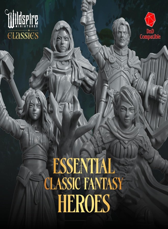 Wildspire Mercenary Guild II - Essential Heroes - 55 Hero, Player Characters, NPC for DND Miniatures Bulk I 28mm Dungeons Dragons D&D Miniatures I DND Minis D&D Figures I Pathfinder, Daggerheart, Realm Reforged - Image 2