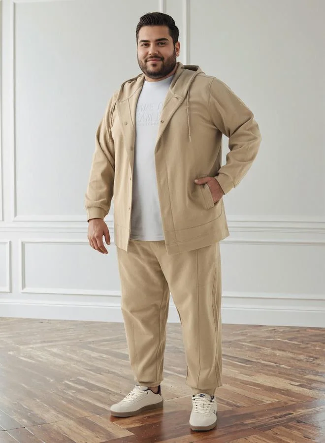 Men Regular Fit Flexi Waist Joggers with Pockets