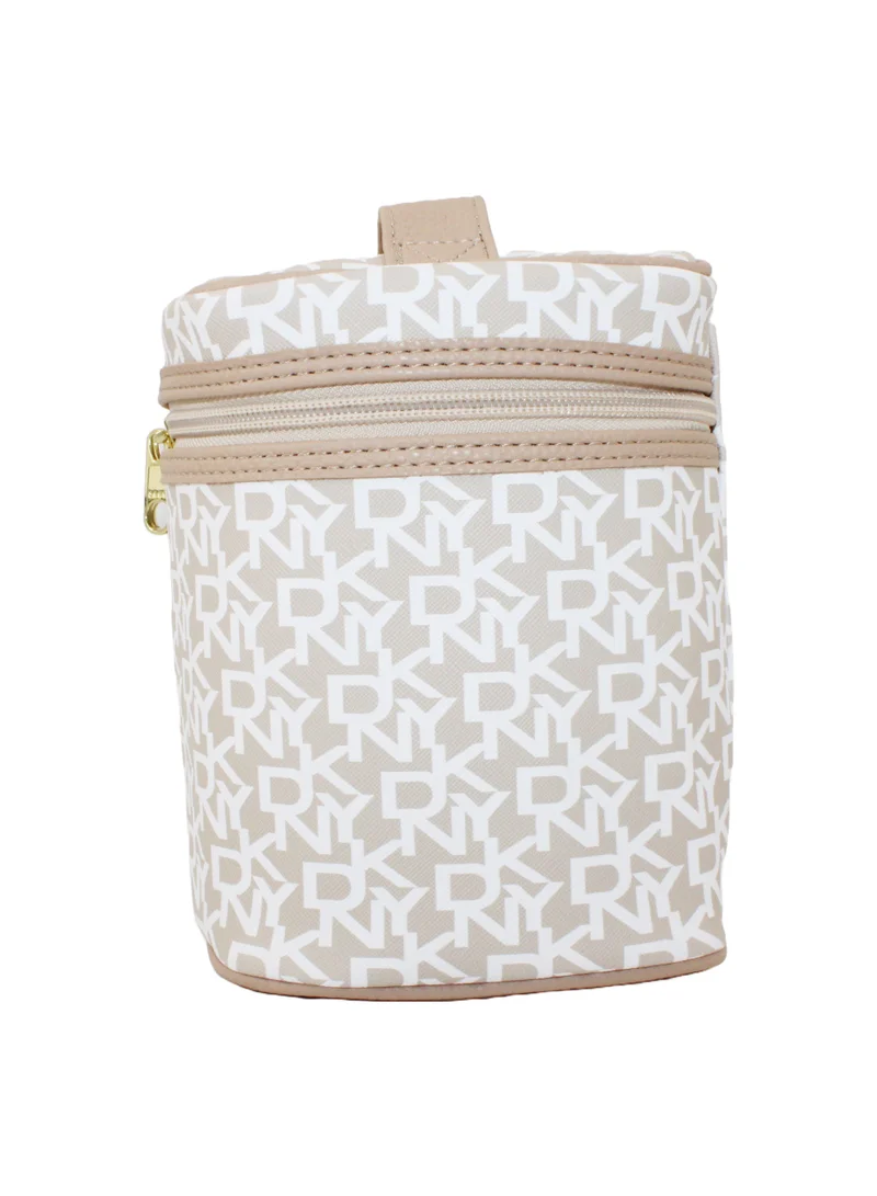 DKNY DKNY Signature Stripe Original Train Cosmetic Bag, Travel Make up Bag Small, Small Lightweight Cosmetic Bag Storage Bag, Small Makeup Bag, Travel Toiletry Bag
