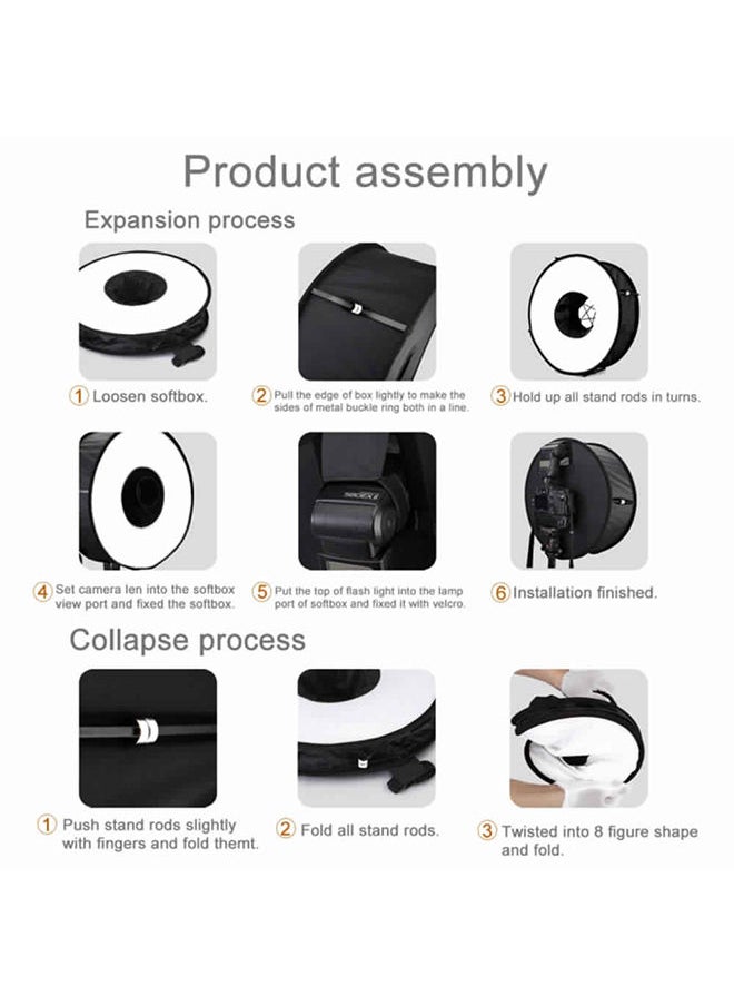 NIBEMINENT Round Style Softbox Black  - Image 2